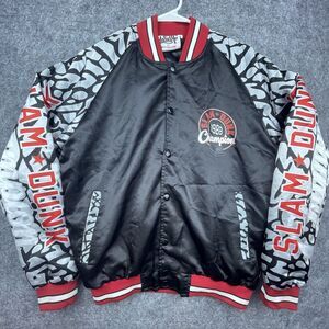 Laced Up Slam Dunk Satin Jacket Med Jordan Chicago Sneak Gallery Champion 1988